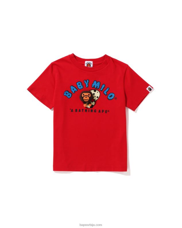 јарко црвена клинци A Bathing Ape баби мило плишана лутка у мајици са јајетом J42801588