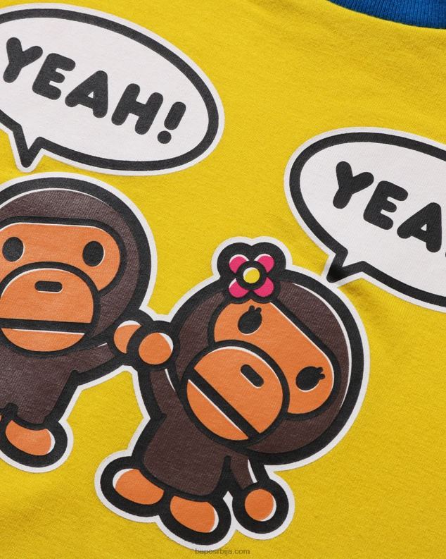 жута клинци A Bathing Ape баби мило говорни балон мило лиса тее J42801590