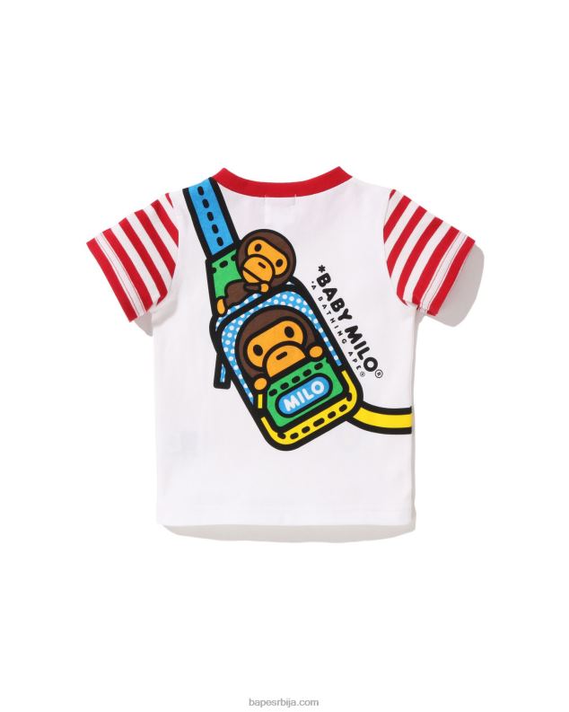 јарко црвена клинци A Bathing Ape баби мило мајица са принтом на једно раме J42801608
