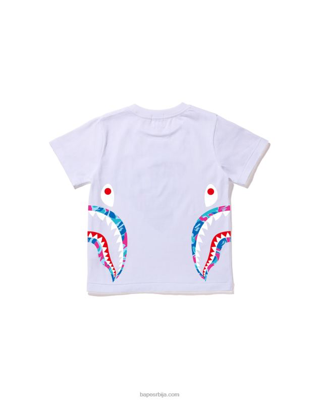 бео клинци A Bathing Ape мермерна маскирна мајица за ајкуле J42801614