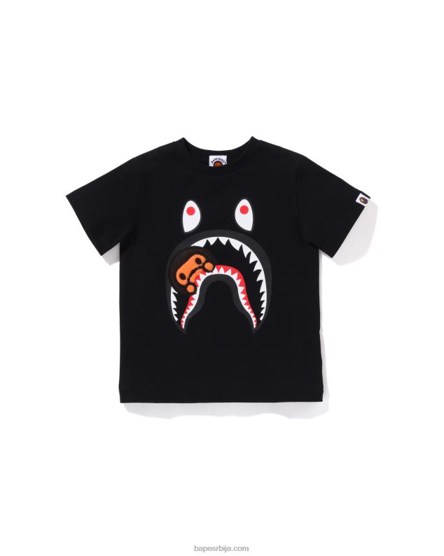 црн клинци A Bathing Ape боа флееце мило ајкула мајица J42801660