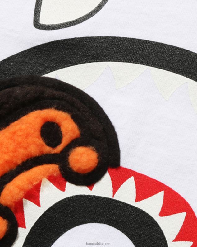 бео клинци A Bathing Ape боа флееце мило ајкула мајица J42801661