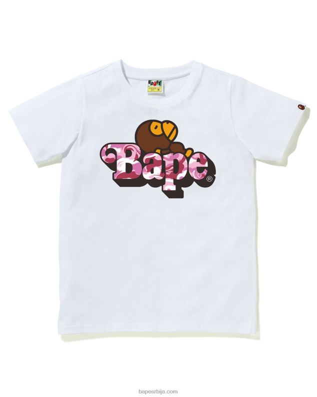 бео клинци A Bathing Ape мермер цамо мило на мајици J42801713