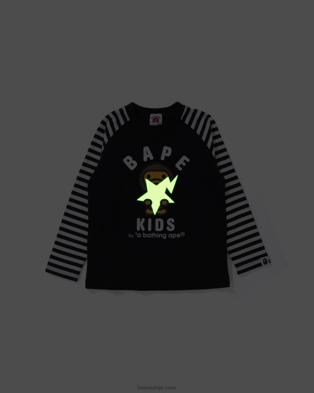 црн клинци A Bathing Ape баби мило сјај у мраку државе J42801771