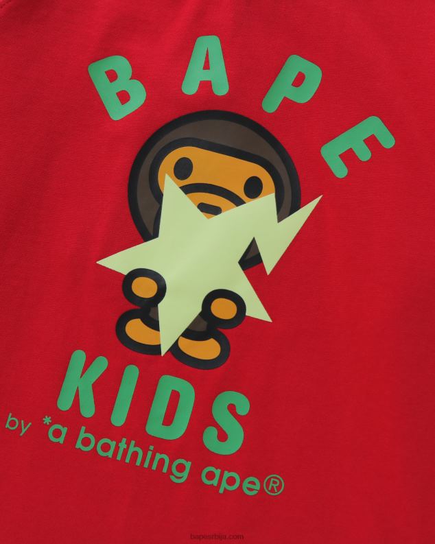 јарко црвена клинци A Bathing Ape баби мило сјај у мраку државе J42801772