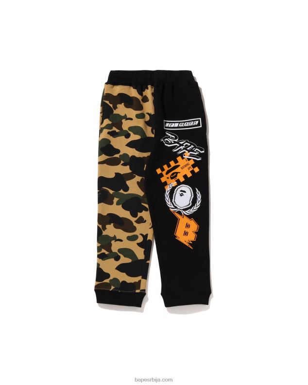 жута клинци A Bathing Ape Тренерке са штампом 1ст цамо тимског амблема J42801653