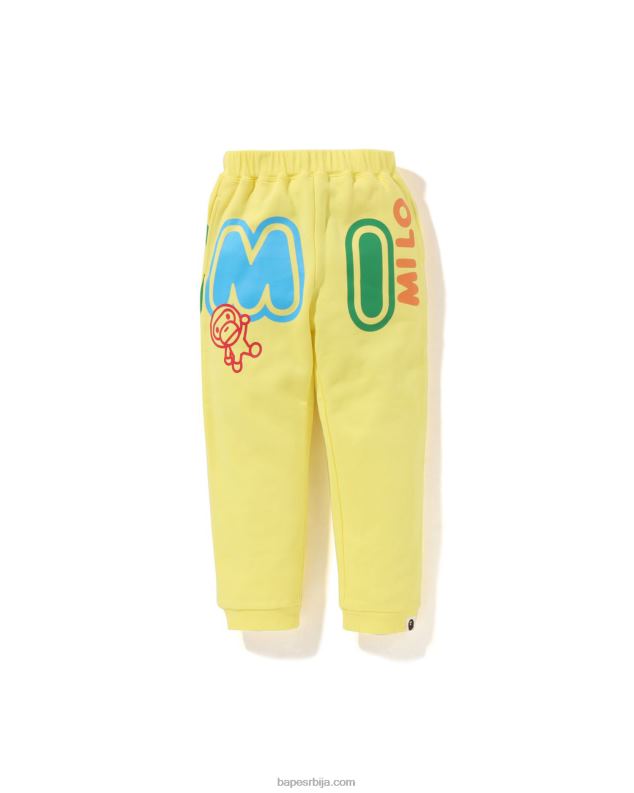 жута клинци A Bathing Ape баби мило фонт тренирке J42801356