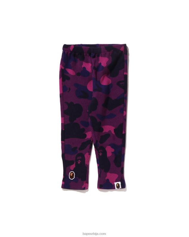 љубичаста клинци A Bathing Ape термо панталоне у боји цамо J42801425