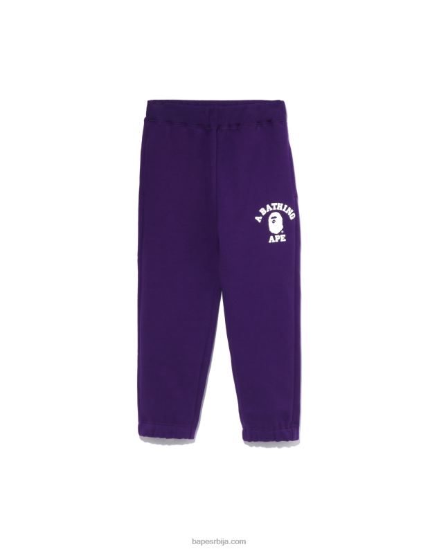 љубичаста клинци A Bathing Ape колеџ тренирке J42801446