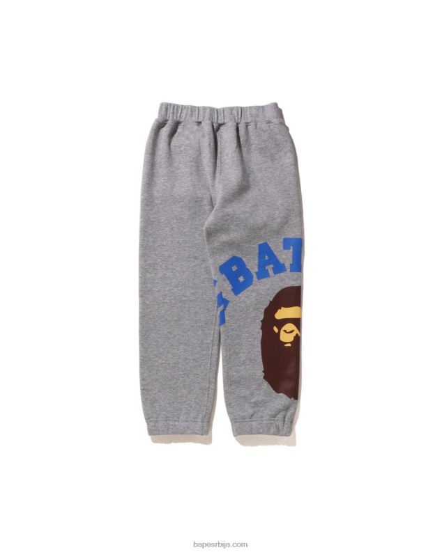 сива клинци A Bathing Ape гигантске колеџ панталоне J42801537
