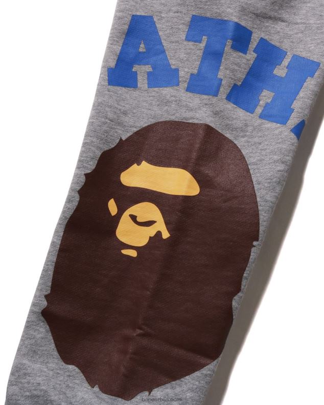сива клинци A Bathing Ape гигантске колеџ панталоне J42801537