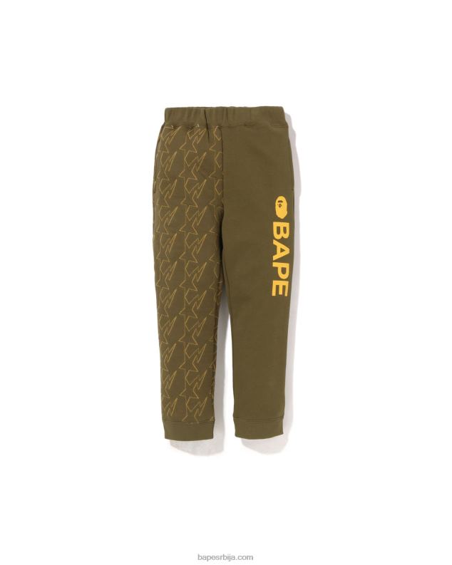 Војничко зелена клинци A Bathing Ape ста прошивене тренирке J42801541