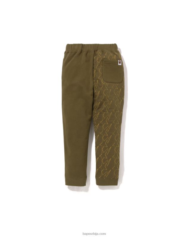 Војничко зелена клинци A Bathing Ape ста прошивене тренирке J42801541