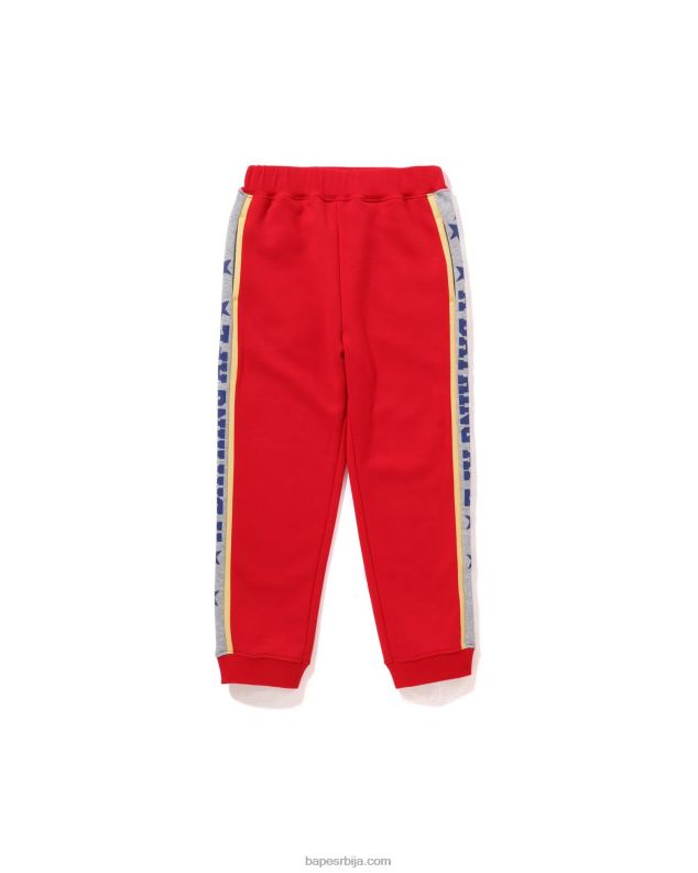 јарко црвена клинци A Bathing Ape цолор блоцк тренирке J42801579