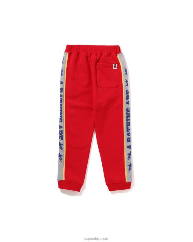 јарко црвена клинци A Bathing Ape цолор блоцк тренирке J42801579