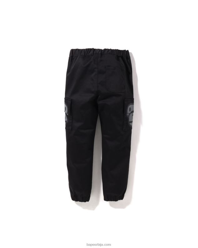 црн клинци A Bathing Ape баби мило панталоне са бочним џеповима J42801599