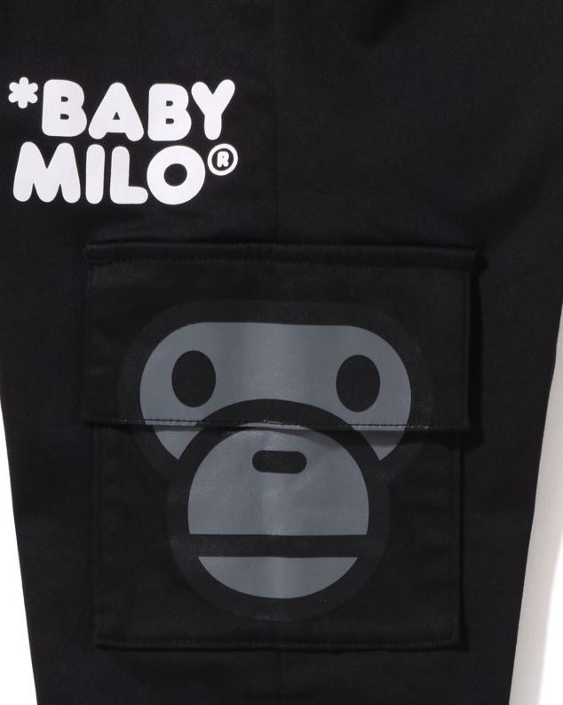 црн клинци A Bathing Ape баби мило панталоне са бочним џеповима J42801599