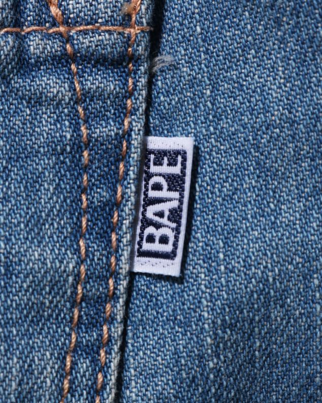 тексас клинци A Bathing Ape боје цамо закрпљене оштећене тексас панталоне J42801630