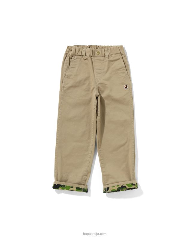 беж клинци A Bathing Ape абц цамо панталоне са манжетама J42801671