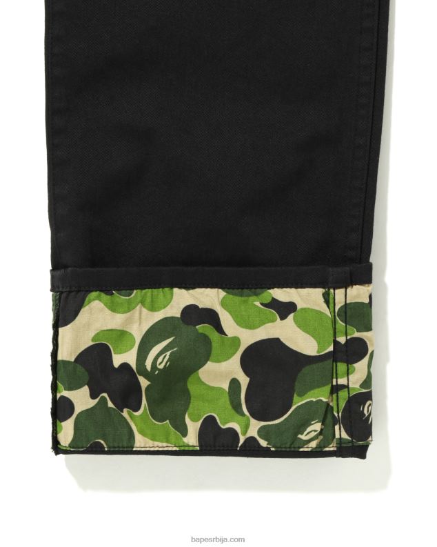 црн клинци A Bathing Ape абц цамо панталоне са манжетама J42801672