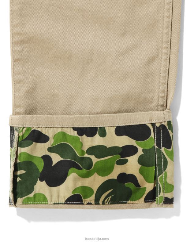 беж клинци A Bathing Ape абц цамо панталоне са манжетама јр J42801682