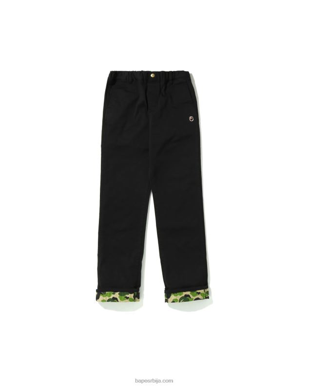 црн клинци A Bathing Ape абц цамо панталоне са манжетама јр J42801683