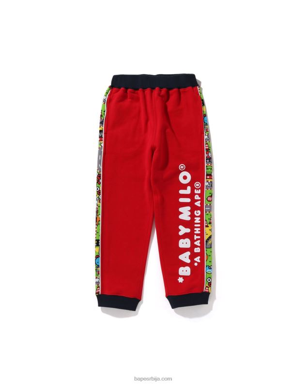 јарко црвена клинци A Bathing Ape беби мило тркачке тренирке J42801720