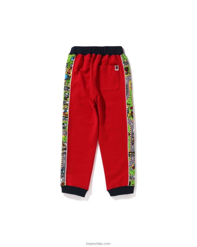 јарко црвена клинци A Bathing Ape беби мило тркачке тренирке J42801720