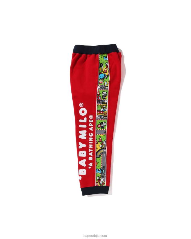 јарко црвена клинци A Bathing Ape беби мило тркачке тренирке J42801720