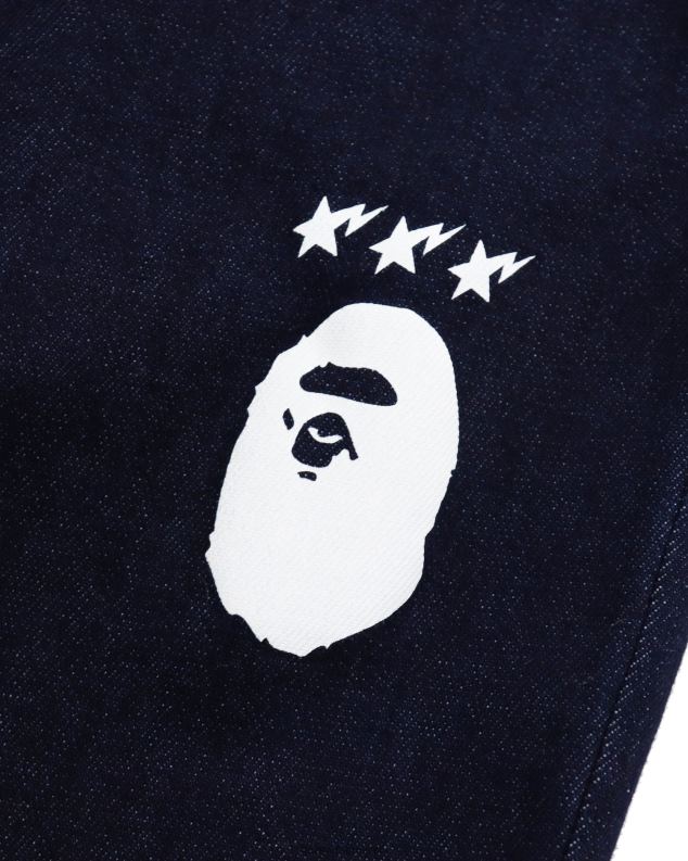 Морнарско плаво клинци A Bathing Ape трапер панталоне са више принтова J42801761