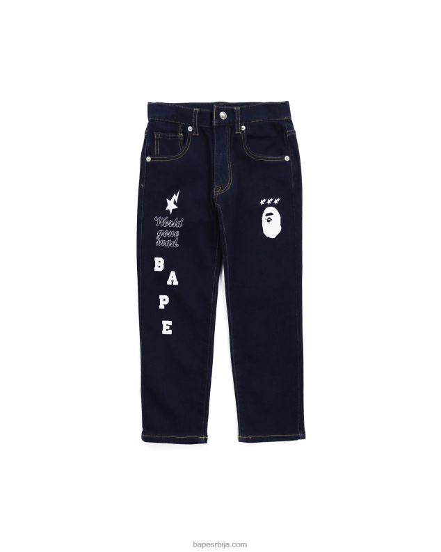 тексас клинци A Bathing Ape трапер панталоне са више принтова J42801765