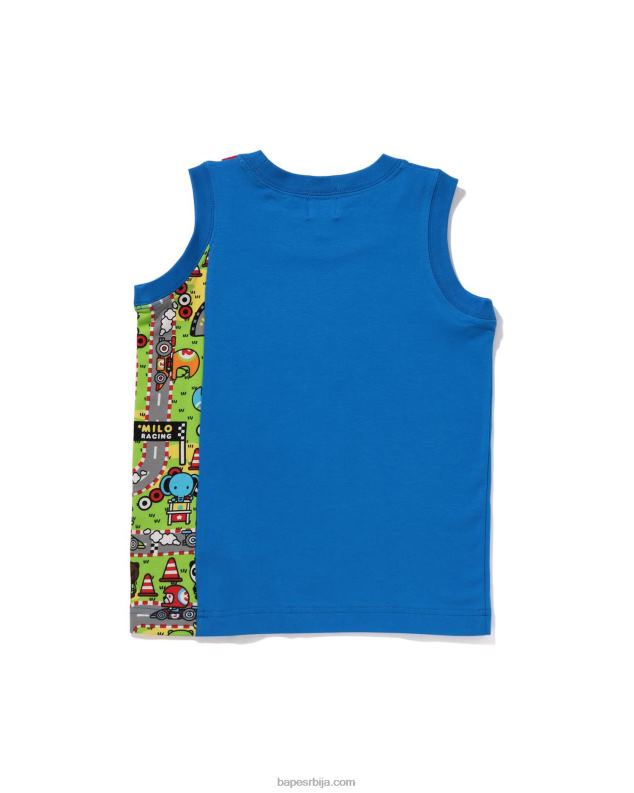 Плави клинци A Bathing Ape беби мило тркачка мајица без рукава J42801609