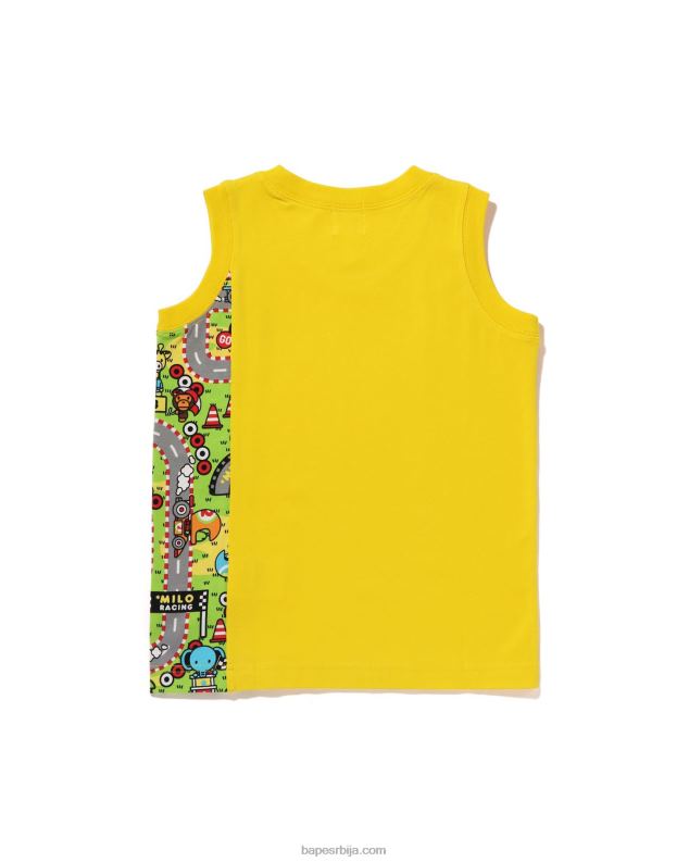 жута клинци A Bathing Ape беби мило тркачка мајица без рукава J42801610