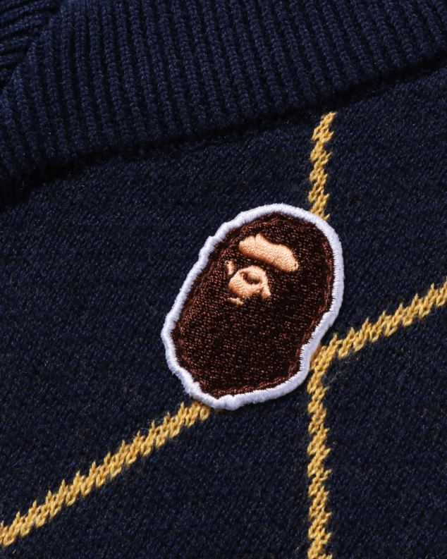 Плави клинци A Bathing Ape закрпа за главу аргиле книт прслук J42801687