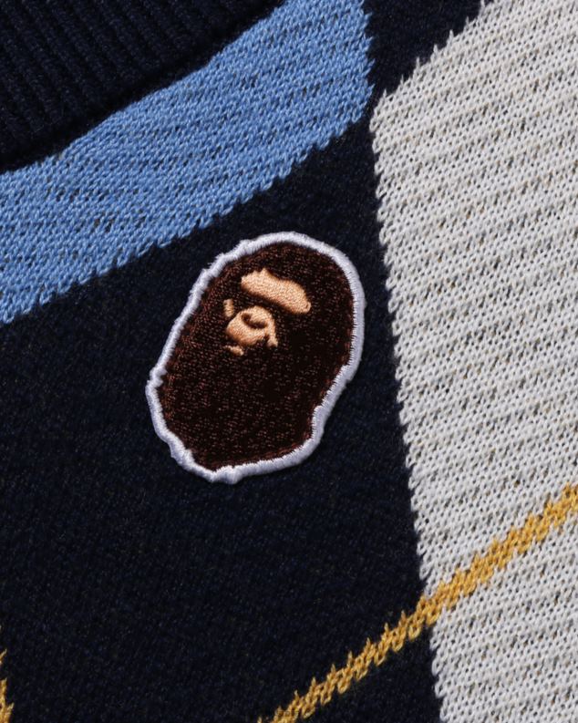 Плави клинци A Bathing Ape закрпа за главу аргиле книт прслук јр J42801689
