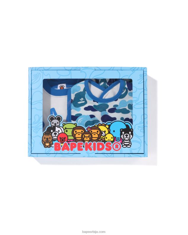 светло плава клинци A Bathing Ape абц цамо баби мило поклон сет J42801278