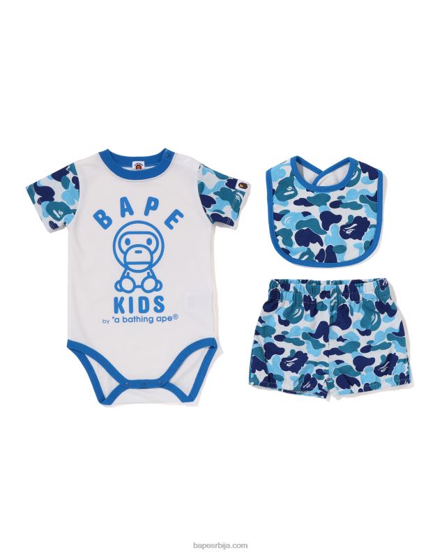 светло плава клинци A Bathing Ape абц цамо баби мило поклон сет J42801278