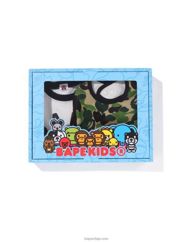 Војничко зелена клинци A Bathing Ape абц цамо баби мило поклон сет J42801279