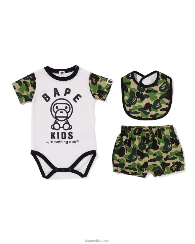 Војничко зелена клинци A Bathing Ape абц цамо баби мило поклон сет J42801279