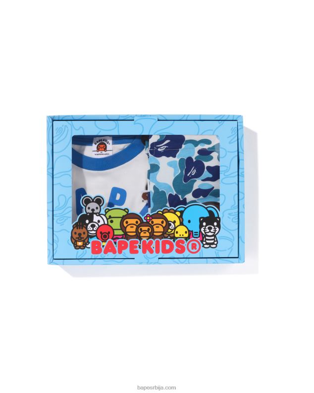 светло плава клинци A Bathing Ape абц цамо баби мило поклон сет J42801295