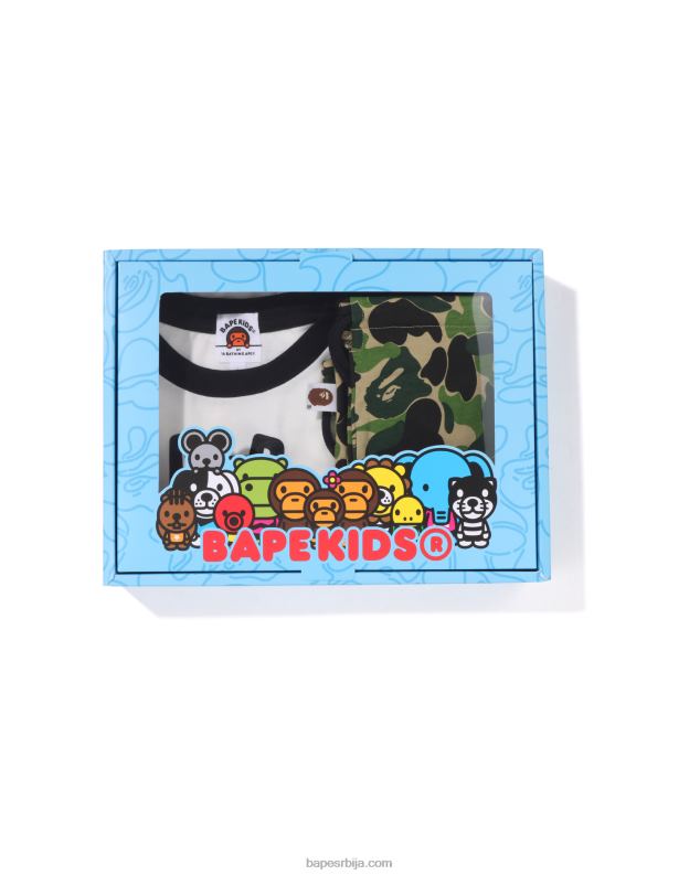 Војничко зелена клинци A Bathing Ape абц цамо баби мило поклон сет J42801296