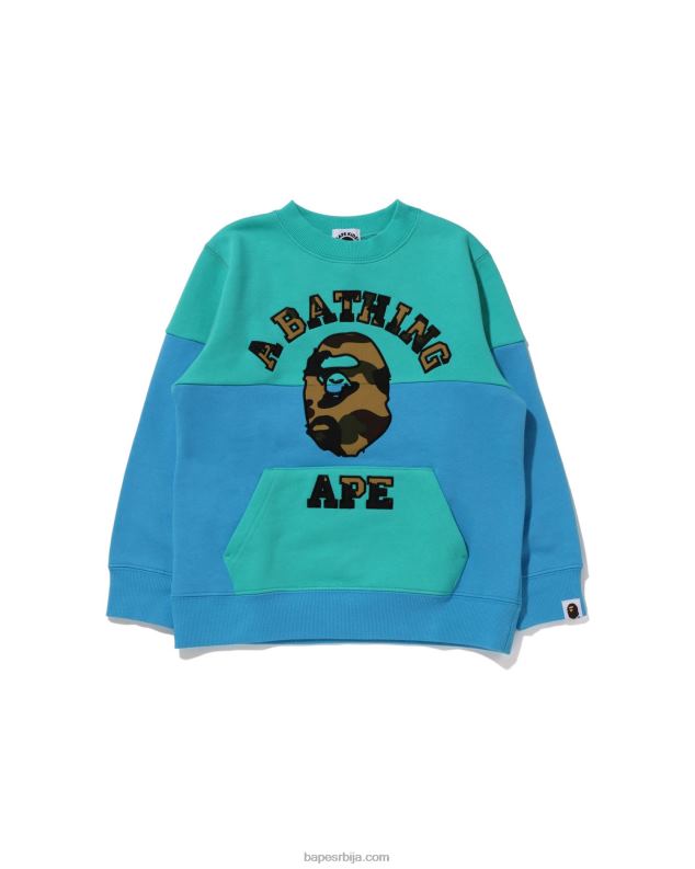 светло зелена клинци A Bathing Ape 1ст цамо цоллеге патцх цолоурблоцк цревнецк J42801503