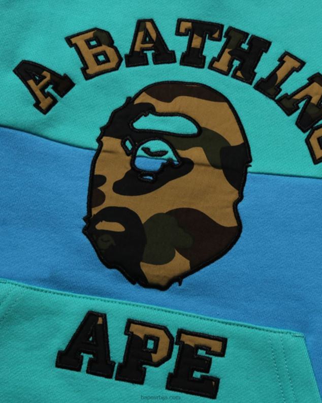 светло зелена клинци A Bathing Ape 1ст цамо цоллеге патцх цолоурблоцк цревнецк J42801503