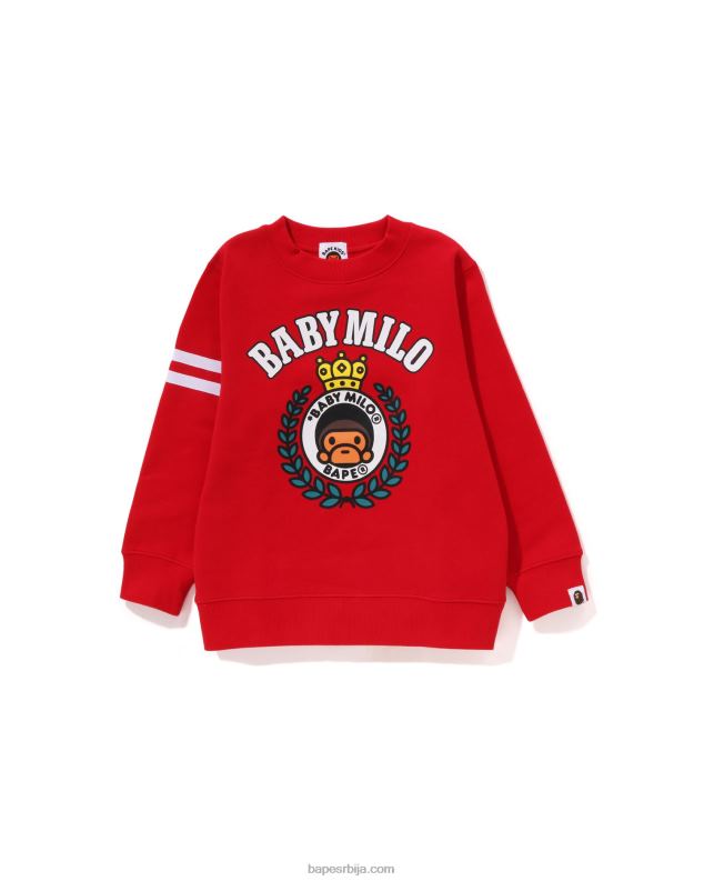 јарко црвена клинци A Bathing Ape баби мило емблем цревнецк J42801343