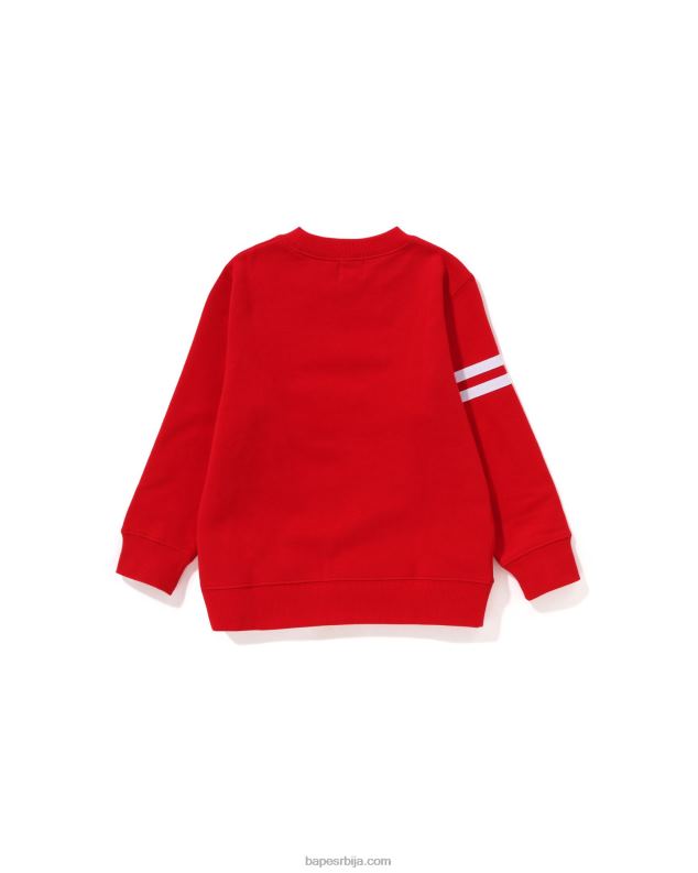 јарко црвена клинци A Bathing Ape баби мило емблем цревнецк J42801343