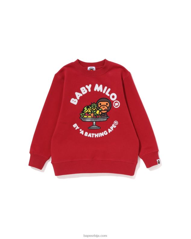 јарко црвена клинци A Bathing Ape баби мило фруит цревнецк J42801418