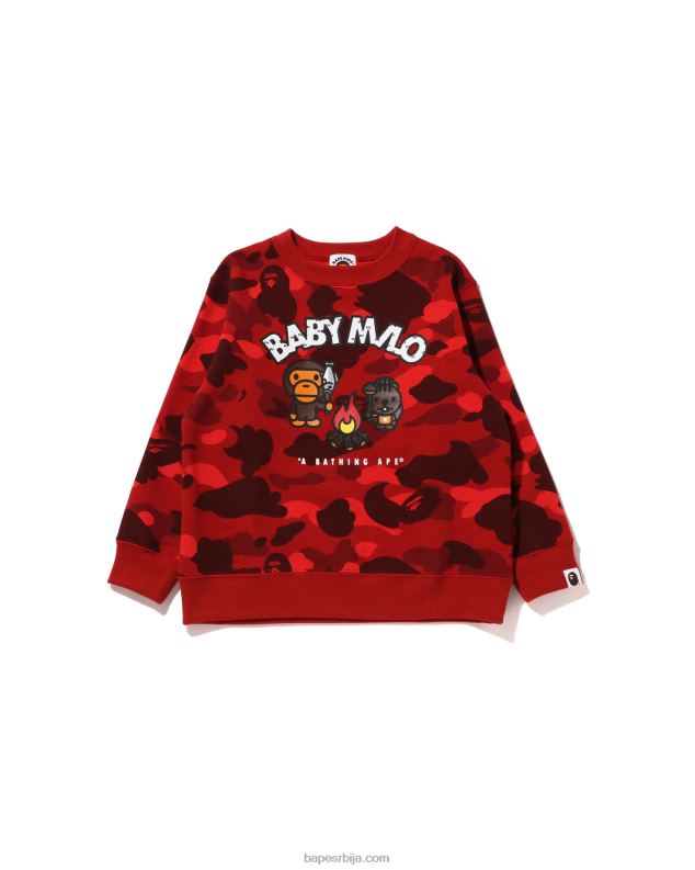јарко црвена клинци A Bathing Ape боја цамо баби мило цамп цревнецк J42801473