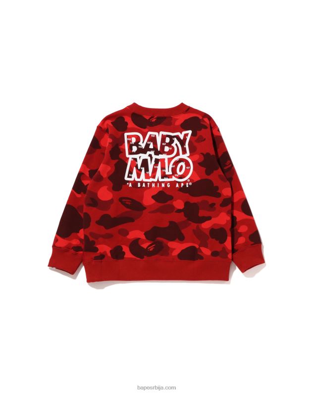 јарко црвена клинци A Bathing Ape боја цамо баби мило цамп цревнецк J42801473