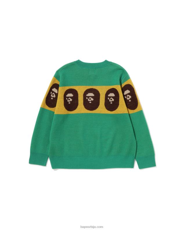 светло зелена клинци A Bathing Ape хеад книт J42801526