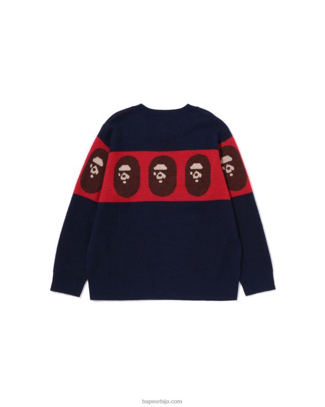 Морнарско плаво клинци A Bathing Ape хеад книт J42801527